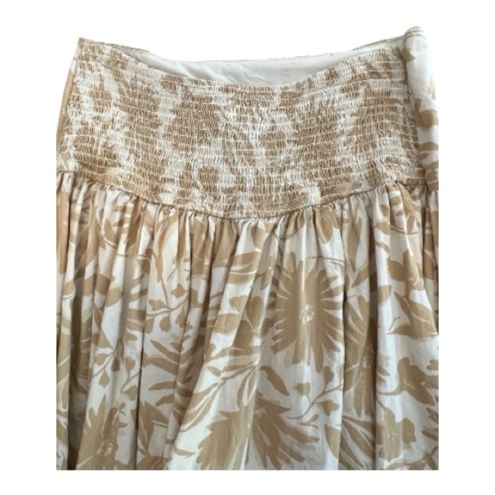 🆕 NWOT Japna cream & tan tropical print midi skirt | size small - Picture 4 of 6